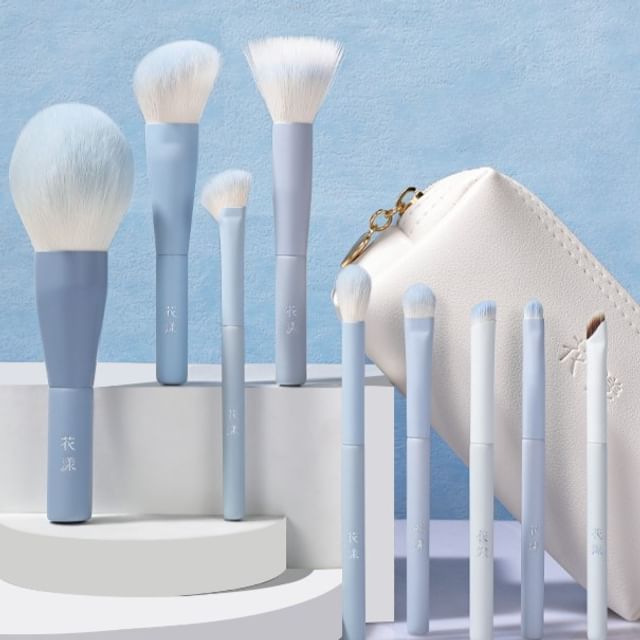 Jericoure-Set of 9 Makeup Brush Brush Pouch