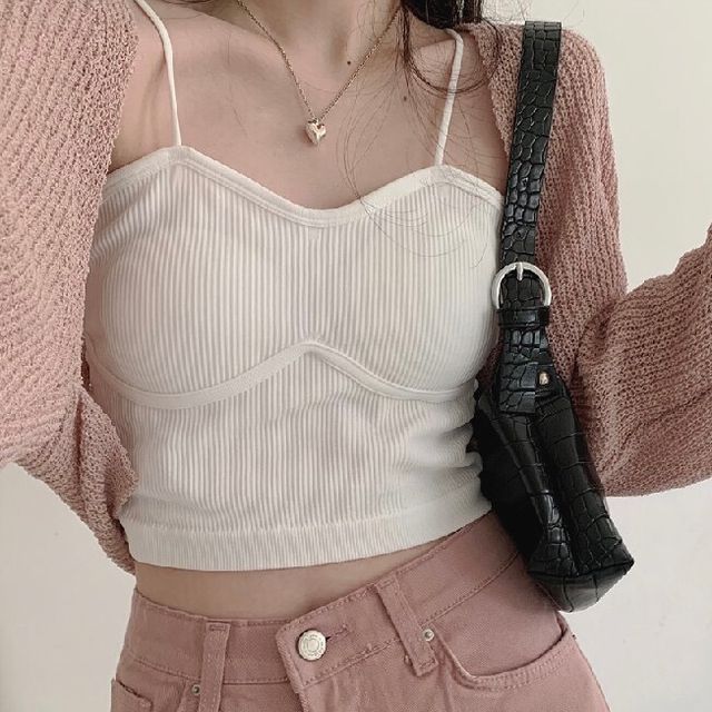 Glotto-Padded Cropped Camisole Top