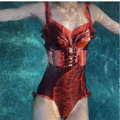 Jumei - Lace-Up One-Piece Swimsuit Jumei - Lace-Up One-Piece Swimsuit