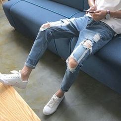 Goretti - Distressed Slim-Fit Jeans Goretti - Distressed Slim-Fit Jeans