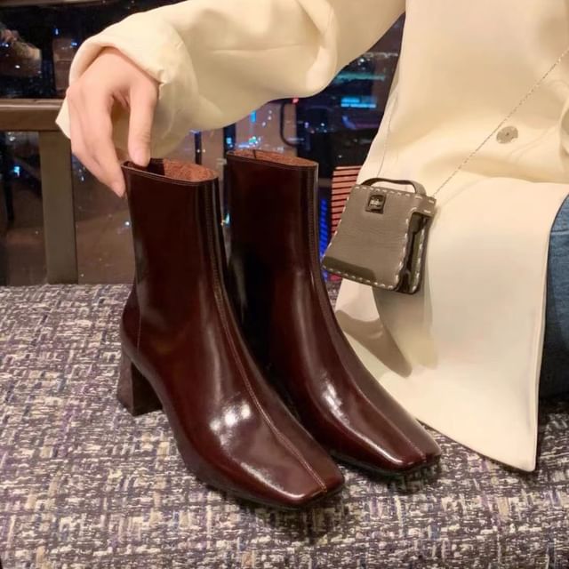 Anran-Square-Toe Chelsea Boots
