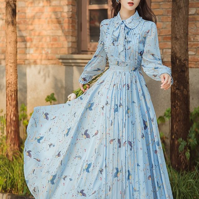 90s dress ideas 6287-217-W25 A-Line Midi Shirt Dress With Belt Blue/White – Hidden Valley  Clothing main image 0