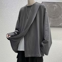 JUN.LEE - Slit Oversize Long-Sleeve Top JUN.LEE - Slit Oversize Long-Sleeve Top