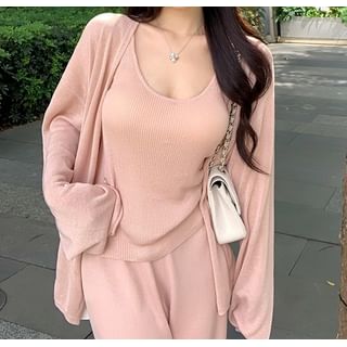 Ukiyo-V-Neck Plain Cardigan