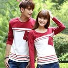 Igsoo - Couple Color Block Striped T-Shirt | YesStyle