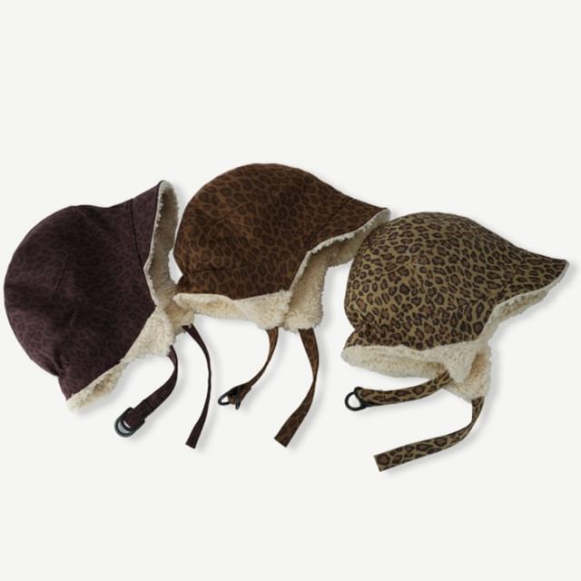 HARPY-Leopard Print Trapper Hat
