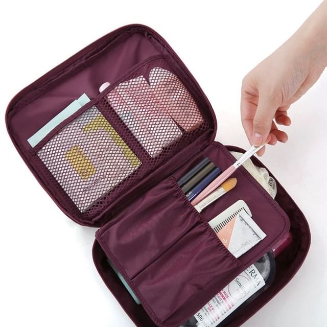 12 Pcs Corduroy Makeup Bag Bulk Cosmetic Bags Colorful Travel