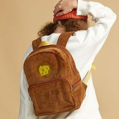 Nibby - Embroidered Corduroy Backpack Nibby - Embroidered Corduroy Backpack