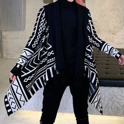ANCHO - Patterned Tasseled Scarf ANCHO - Patterned Tasseled Scarf