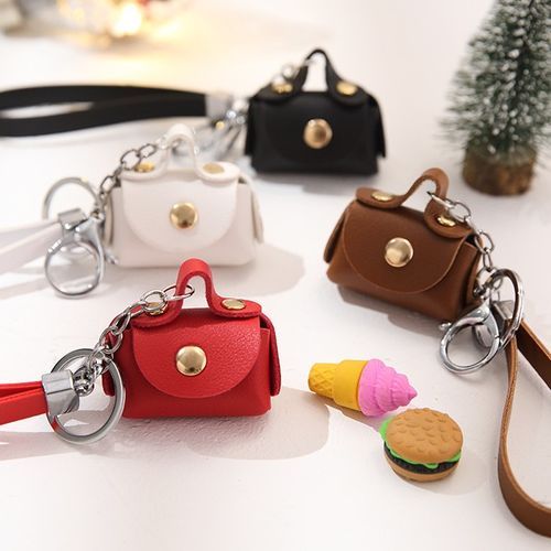 Mini Dumpling Vegan leather coin purse with strap, keyring and lobster | Leather  coin purse, Vegan leather bag, Coin bag