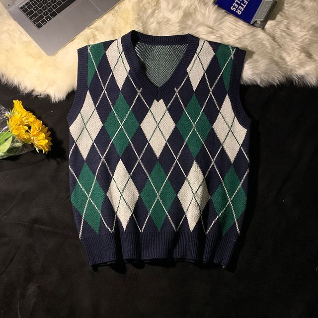 Zentrus - Argyle Sweater Vest