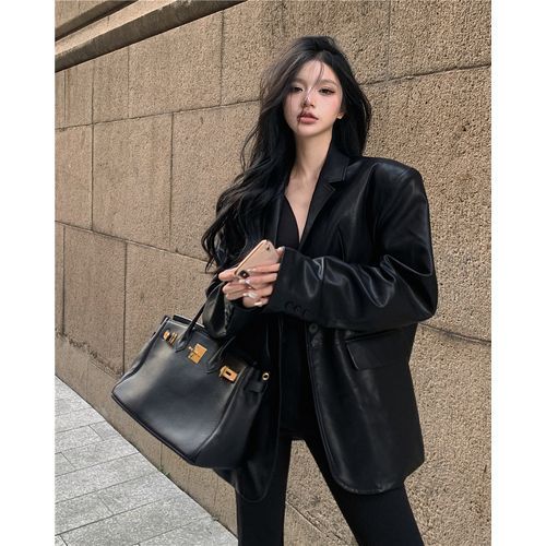 New Handbag Purchase + Faux Leather Jacket Look