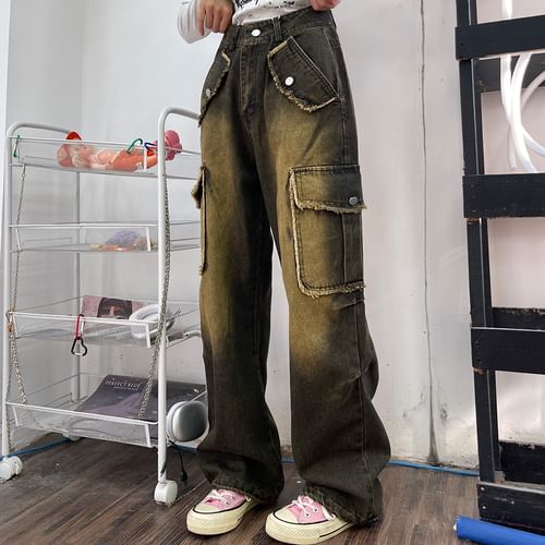 Iduna - High-Waist Wide-Leg Jeans, YesStyle