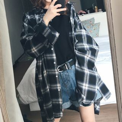 Rocho - Oversized Plaid Shirt Rocho - Oversized Plaid Shirt