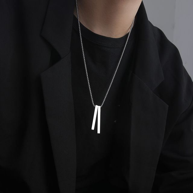 Karina Moon-Bar Pendant Necklace