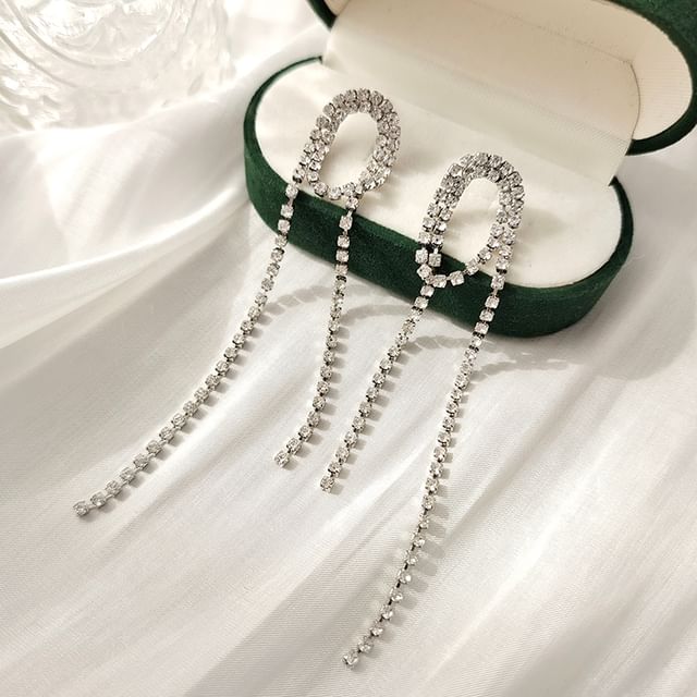 Jael-Rhinestone Alloy Threader Earring