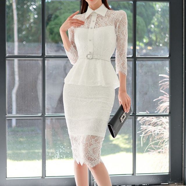 strapless open back dress Billy T Peplum Dress main image 1