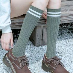 MOGLA - Striped Tall Socks MOGLA - Striped Tall Socks
