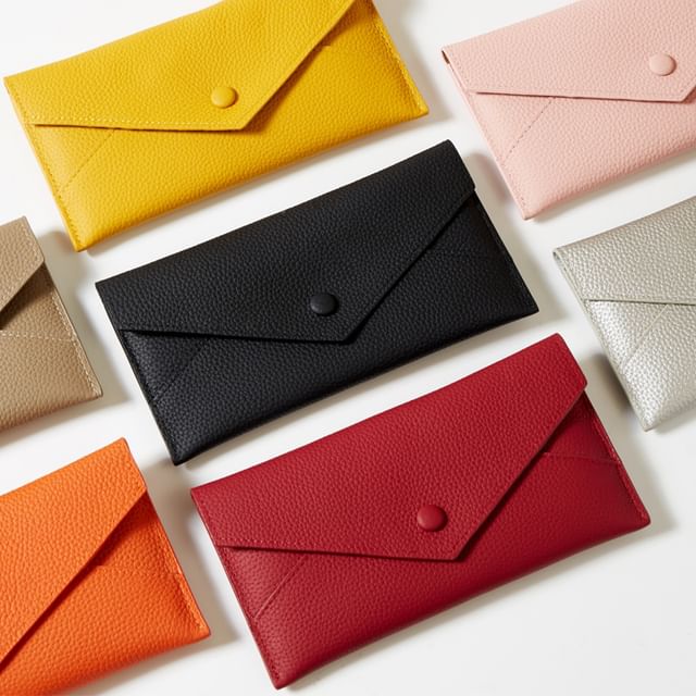 tablarosa-Plain Genuine Leather Long Wallet