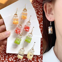 Cuivre - Acrylic Miniature Drink Dangle Earrings Cuivre - Acrylic Miniature Drink Dangle Earrings