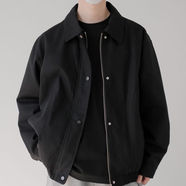 DAZO Studios-Plain Single-Breasted Jacket