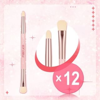 PINKFLASH - Dual-Ended Eyeshadow Brush (x12) (Bulk Box)