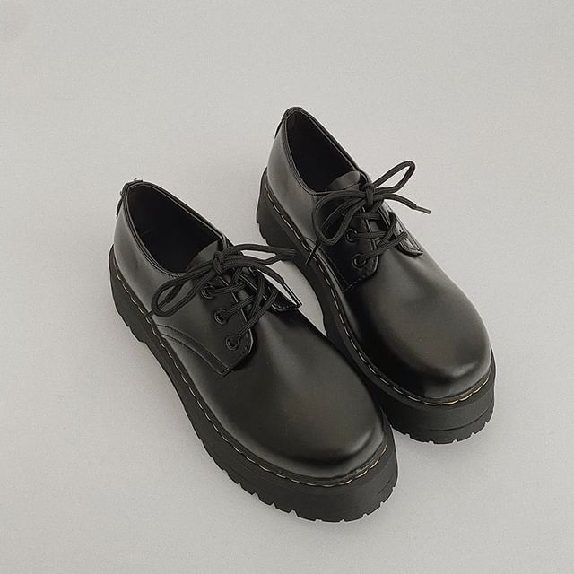 Anran-Platform Lace-Up Dress Shoes