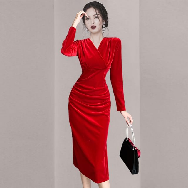 puff sleeve square neck midi dress Puff Sleeve Square Neck Midi Dress