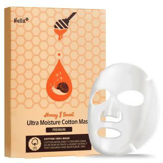 Nella - Honey 1 Snail Ultra Moisture Cotton Mask Set 5pcs