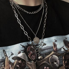 RONIN - Coin & Ball Layered Chain Necklaces RONIN - Coin & Ball Layered Chain Necklaces