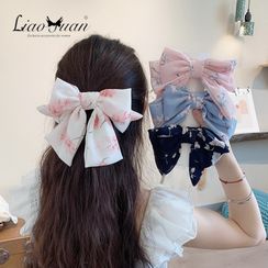 Tamiko - Printed Chiffon Bow Hair Clip - 7 Types
