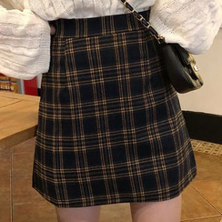 Opis - Plaid Mini A-Line Skirt Opis - Plaid Mini A-Line Skirt