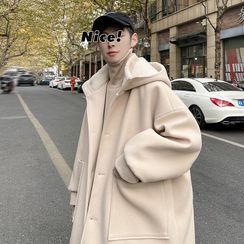 MIKAEL - Hooded Button-Up Coat