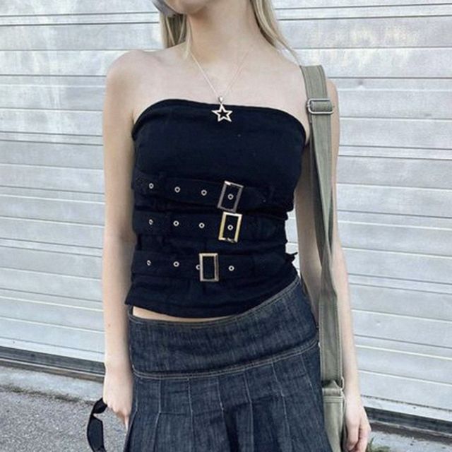BrickBlack-Strapless Top