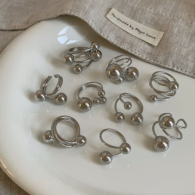 Panda Dama-Bead Open Ring