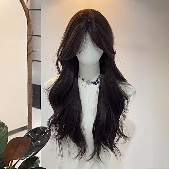 Jasmintinea-Set Long Full Wig - Wavy Hair Net