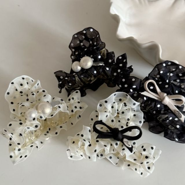 Mentosi-Polka Dot Ruffle Hair Claw