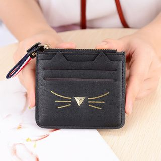 Exquisite Buckle Coin Purses Funny Dabbing French Bulldog Mini Wallet Key Card Holder Purse for Women