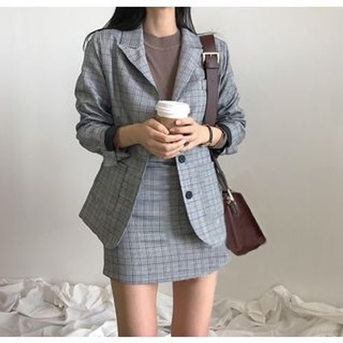 Check Blazer & Mini Skirt Set | Country Road | GlamCorner