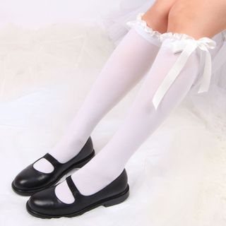 Bow Detail Knee High Socks in Bulk 