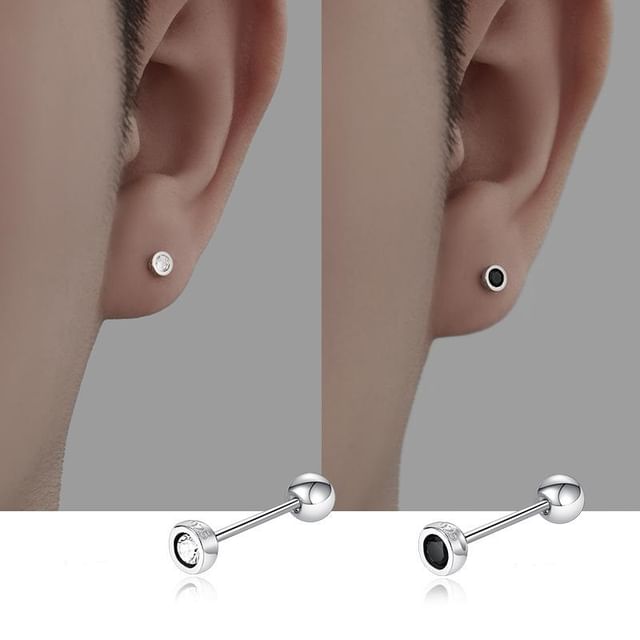 Lilafey-CZ Barbell Earring
