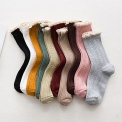 MOGLA - Ruffle Trim Socks