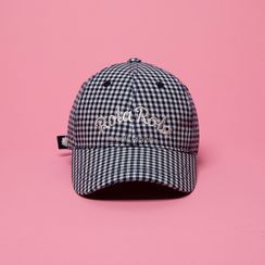 rolarola - Logo-Embroidered Gingham Baseball Cap rolarola - Logo-Embroidered Gingham Baseball Cap