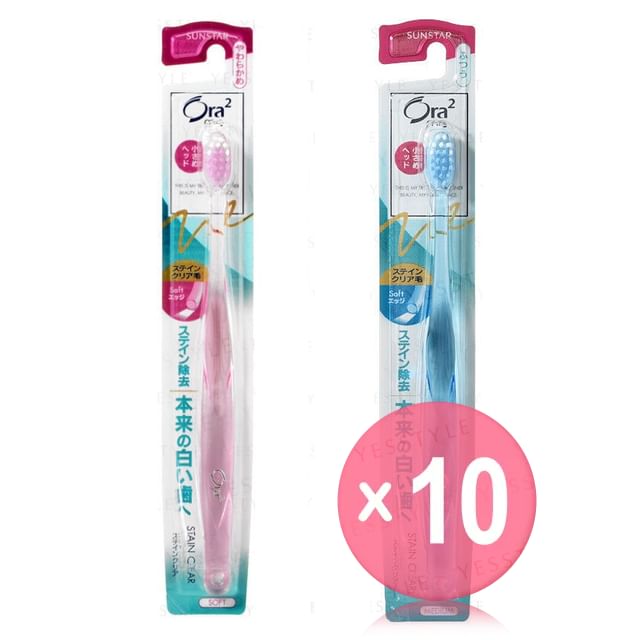 Sunstar-Ora2 Me Stain Clear Toothbrush 10pcs Bundle Set