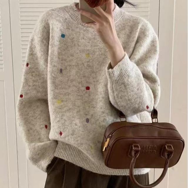 Ukiyo-Crewneck Dotted Sweater