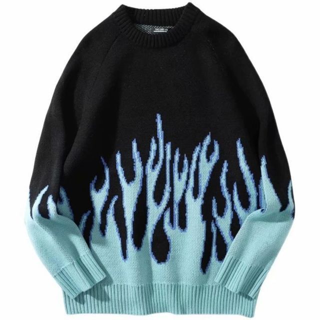 flame jacquard sweater