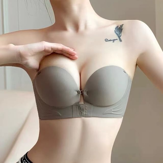 Gecko-Plain Seamless Bra Panties Set