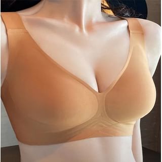 Gecko-Plain Seamless Wireless Push Up Bra