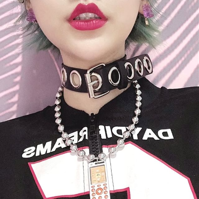 SURELIN-Faux Leather Choker