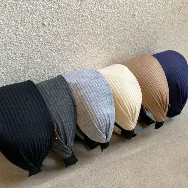BeDaisy-Plain Ribbed Headband